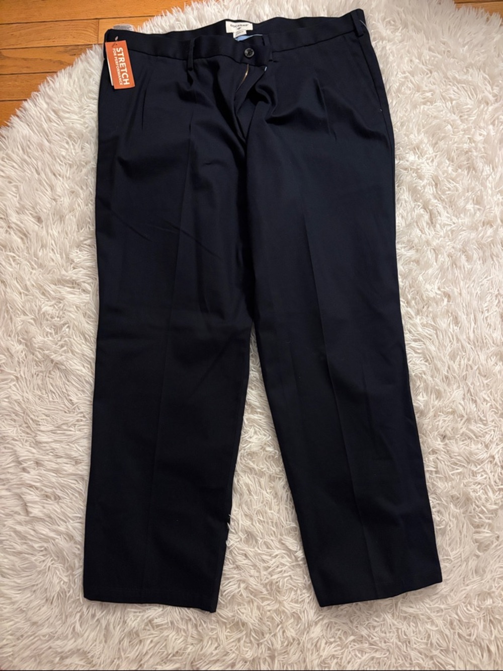 Dockers Navy Stretch Dress Pants - Tailored Pleat